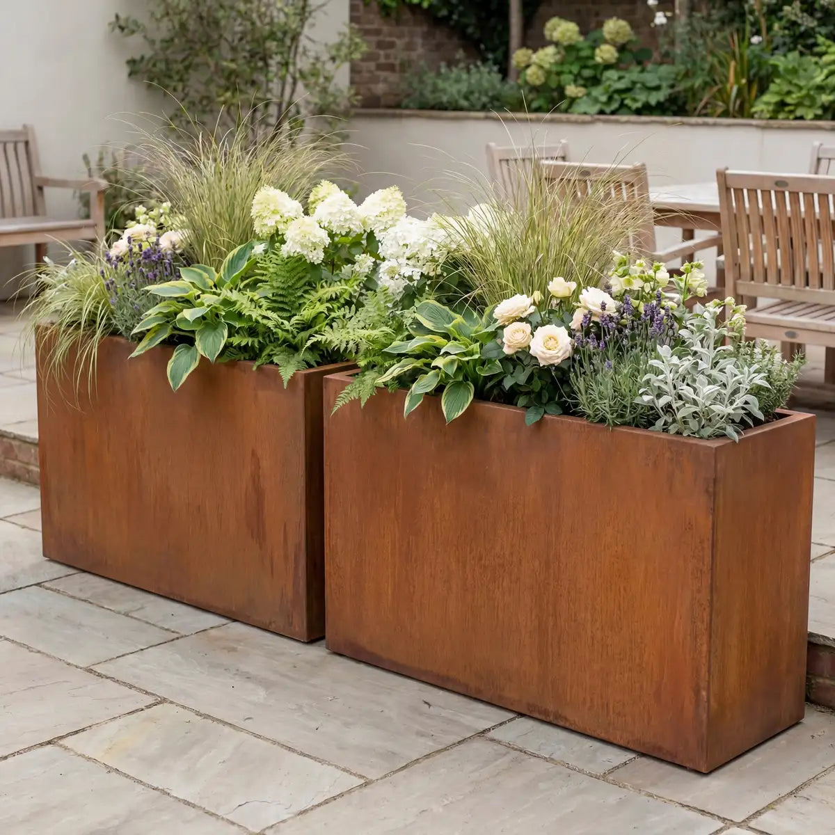 Pflanzkübel H • Cortenstahl