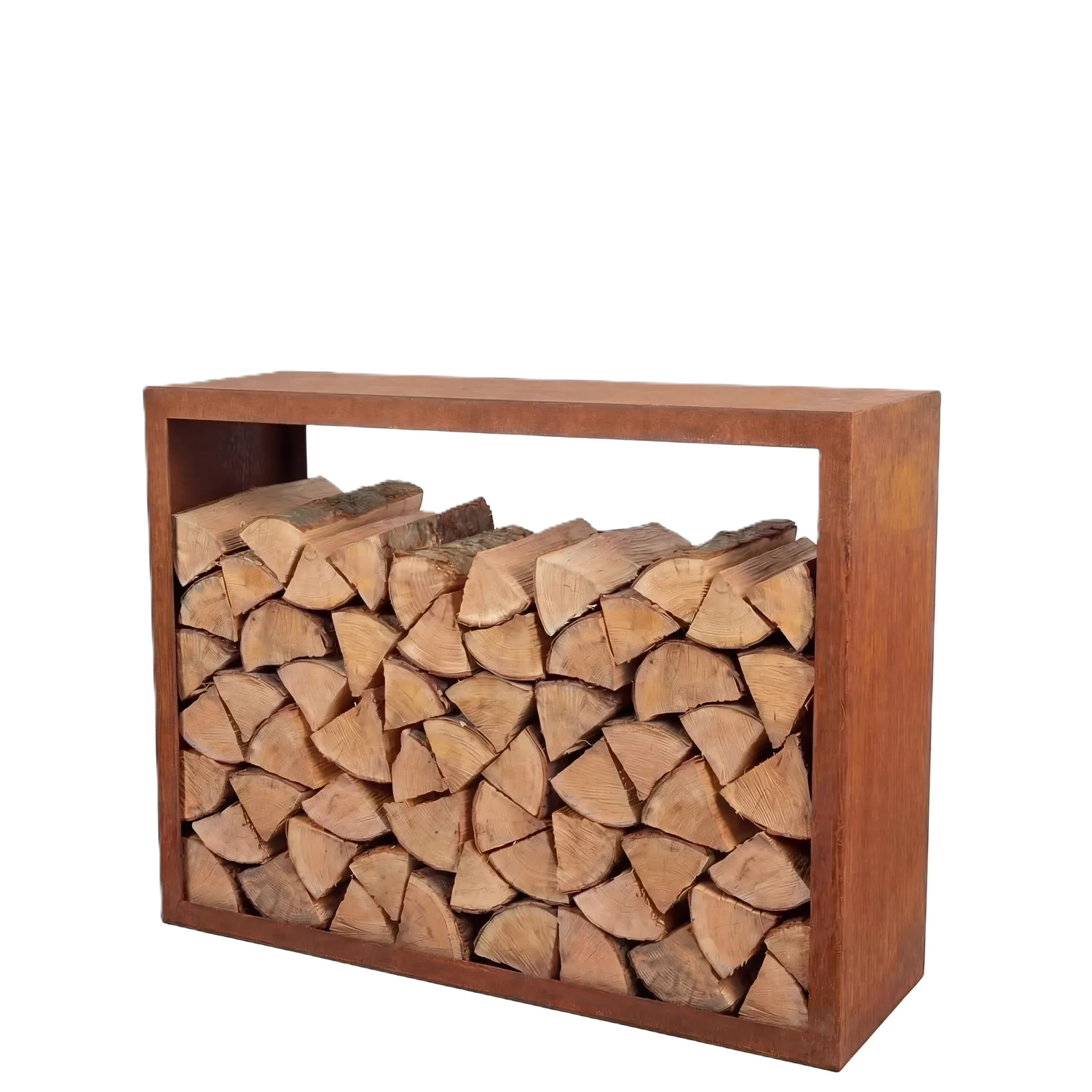Holzlager • Cortenstahl