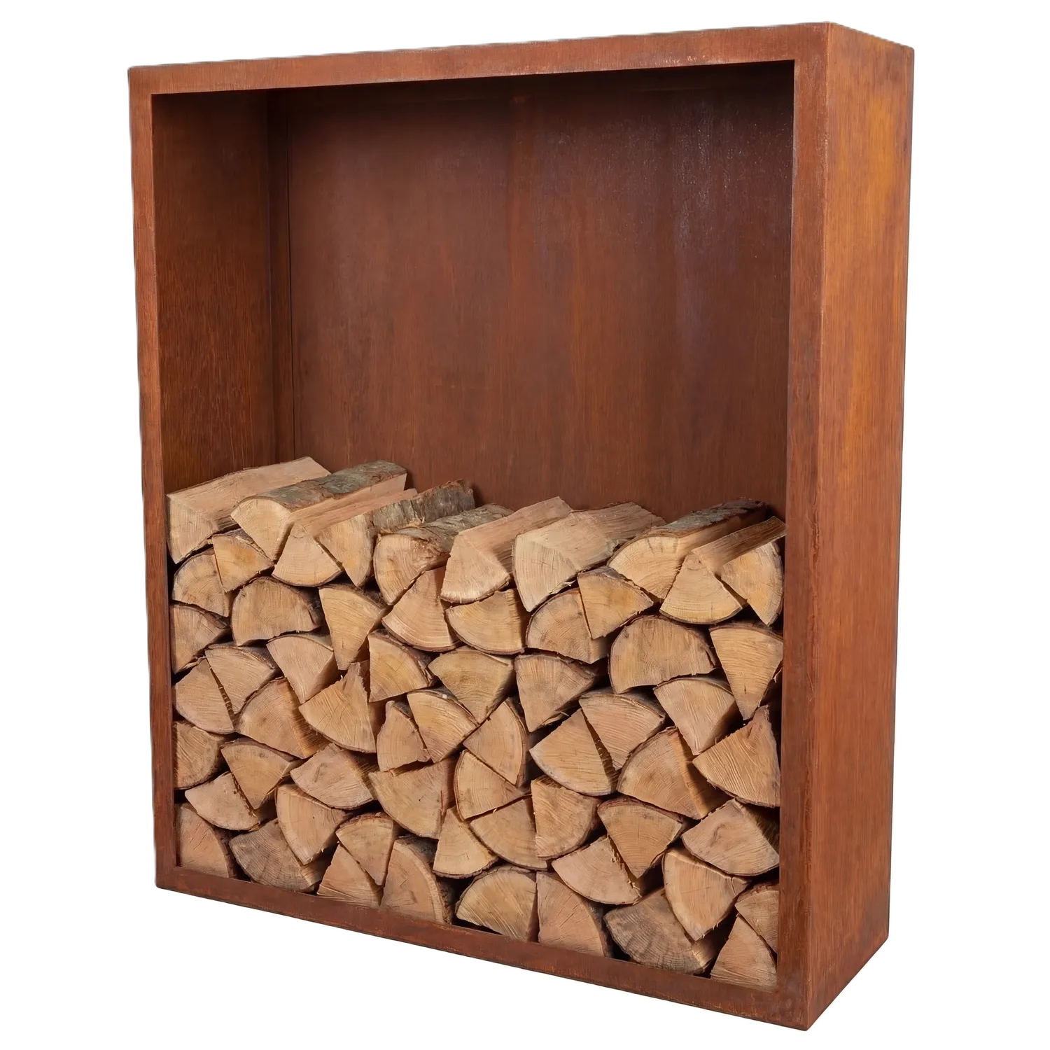 Holzlager • Cortenstahl