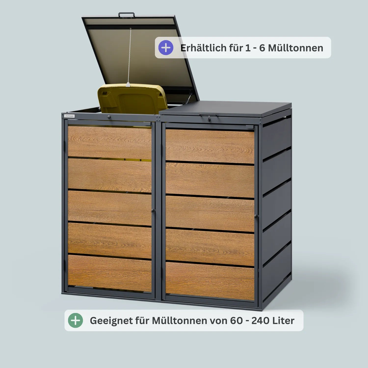 Mülltonnenbox BASE SH • 3 Tonnen