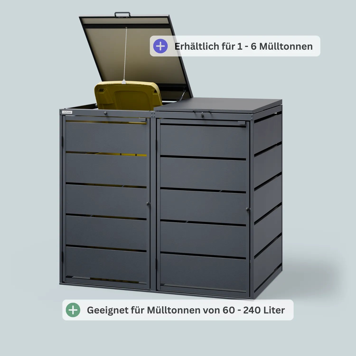 Mülltonnenbox BASE S • 3 Tonnen