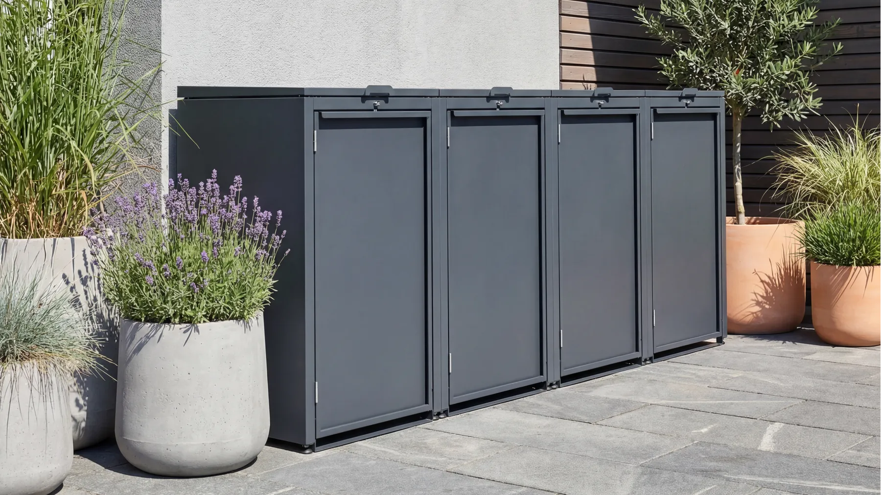 Mülltonnenboxen aus Metall