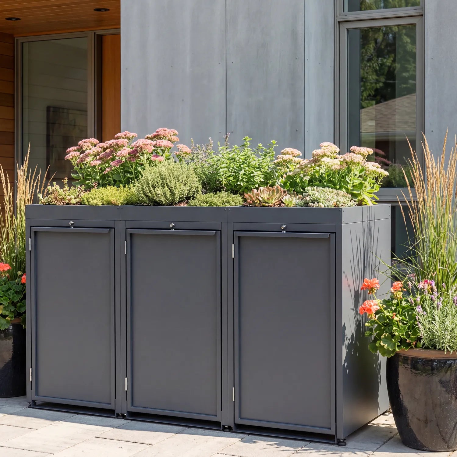 Mülltonnenbox ONE P • 2 Tonnen