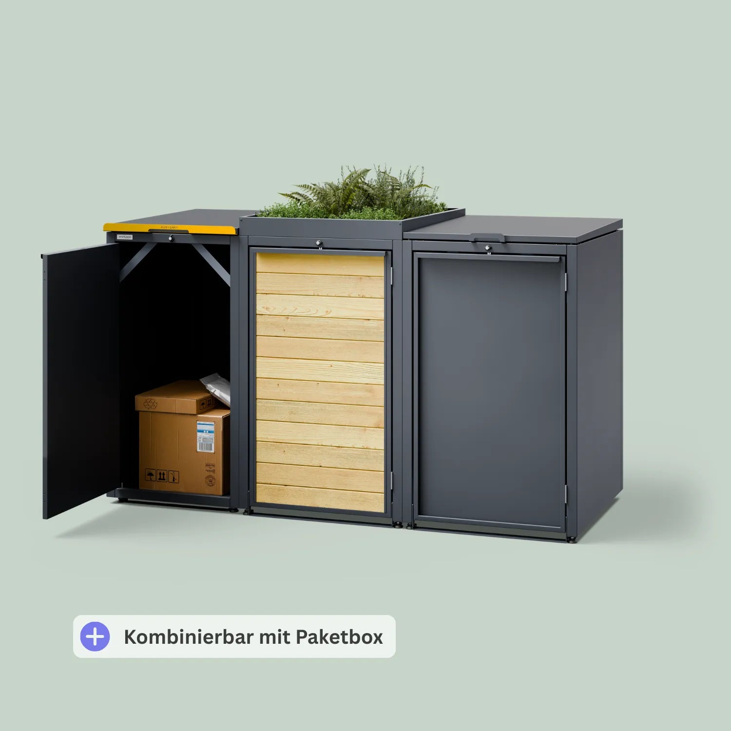 Mülltonnenbox ONE SH • 2 Tonnen