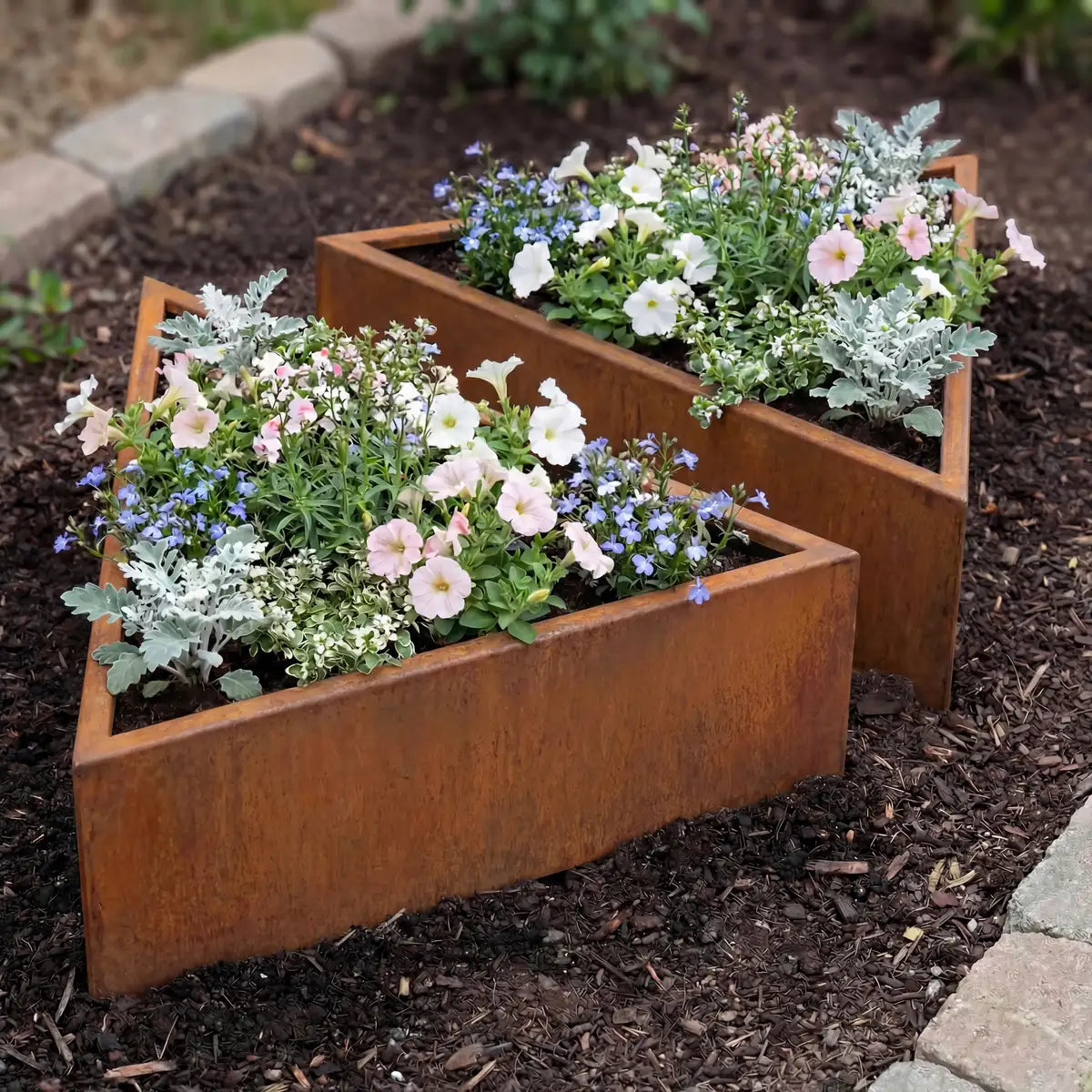 Pflanzkübel T • Cortenstahl