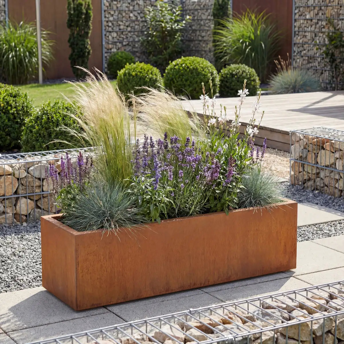 Pflanzkübel L • Cortenstahl