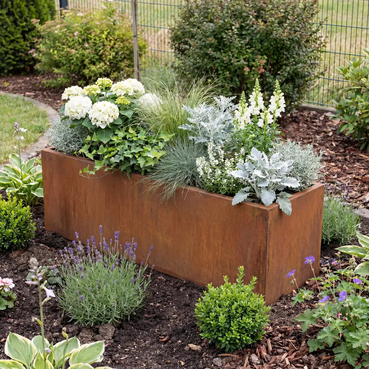 Pflanzkübel L • Cortenstahl