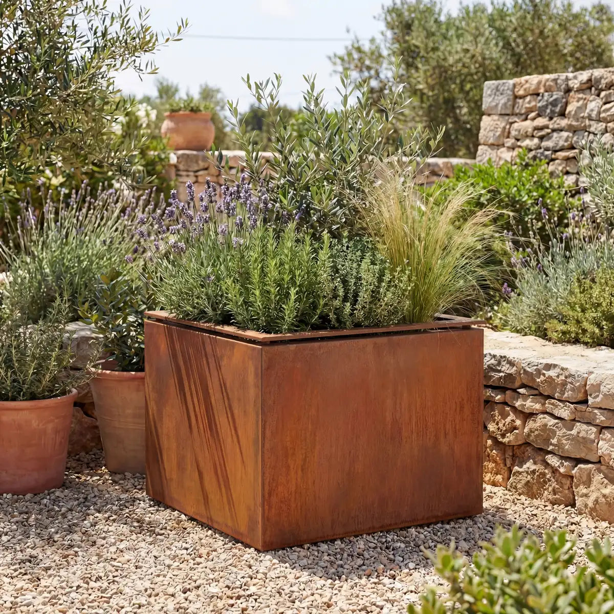 Pflanzkübel S1 • Cortenstahl