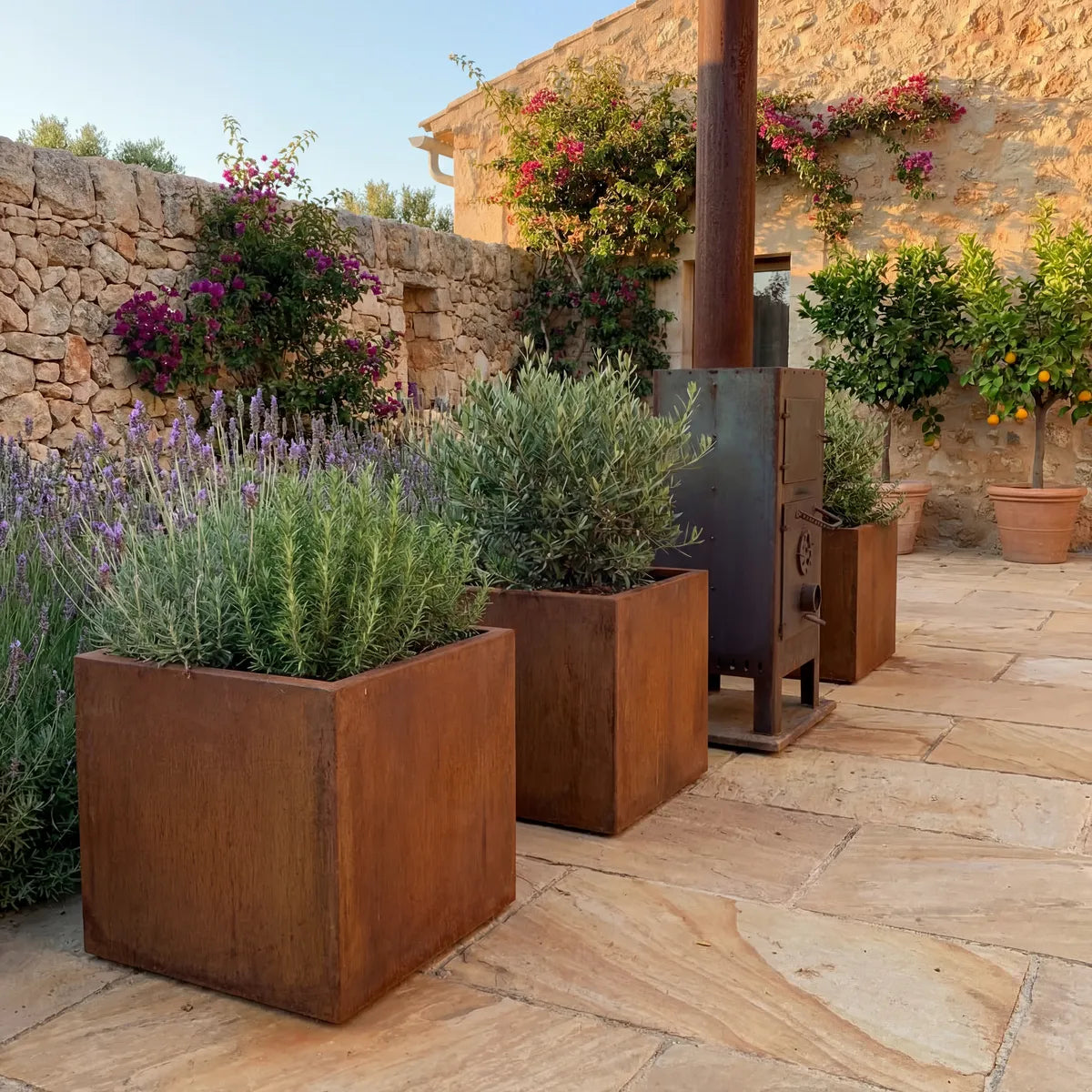 Pflanzkübel Q • Cortenstahl