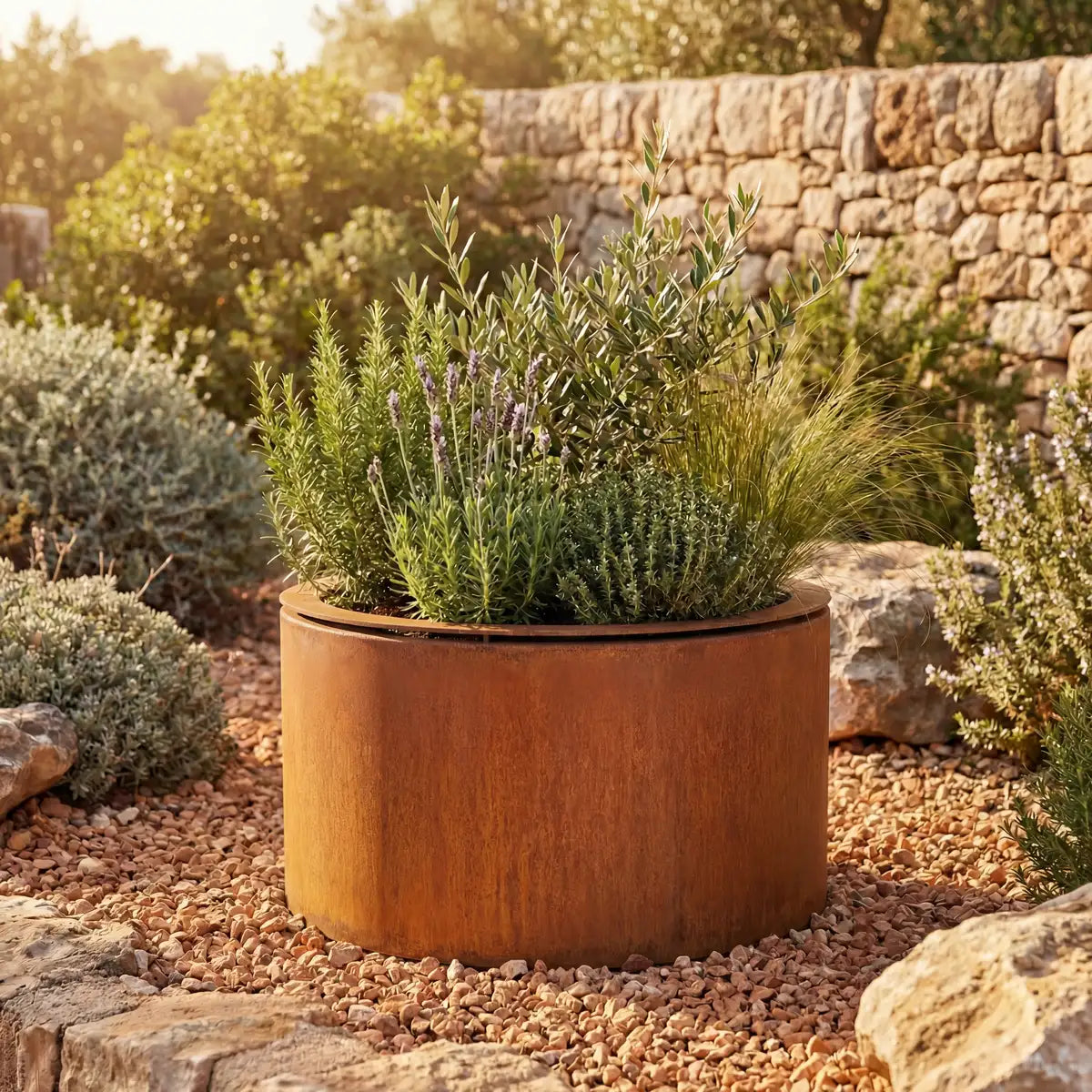 Pflanzenkübel S2 • Cortenstahl