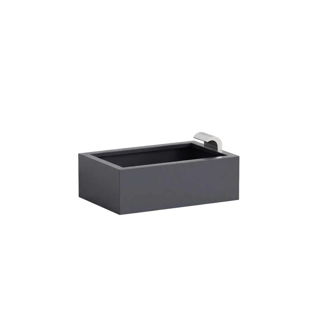 Rechteckiges Wasserbecken aus Aluminium mit Schwalleinlauf • S3