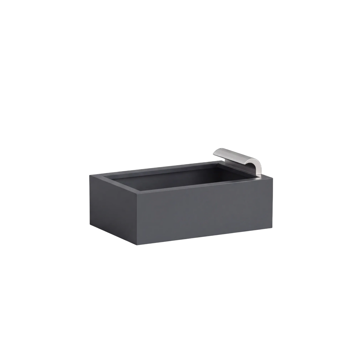 Rechteckiges Wasserbecken aus Aluminium mit Schwalleinlauf • S3