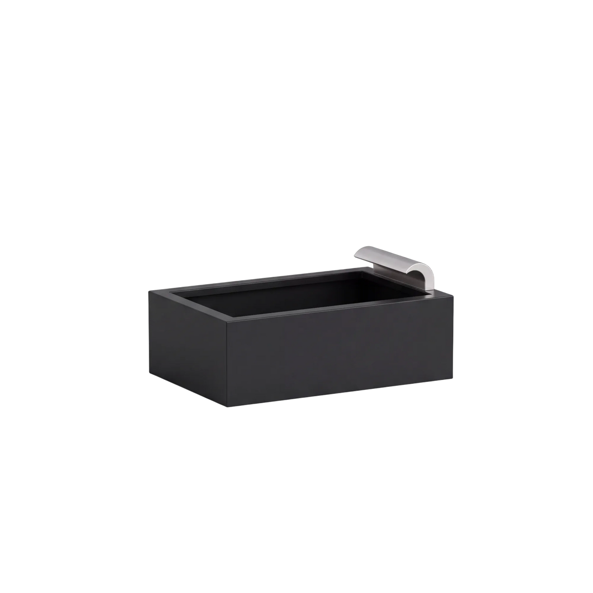 Rechteckiges Wasserbecken aus Aluminium mit Schwalleinlauf • S3