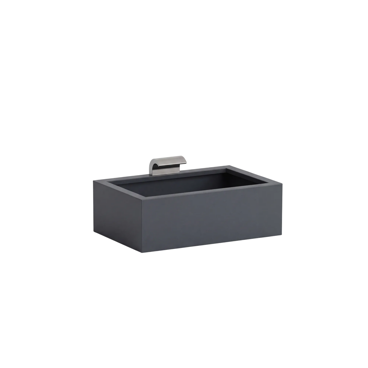 Rechteckiges Wasserbecken aus Aluminium mit Schwalleinlauf • S4