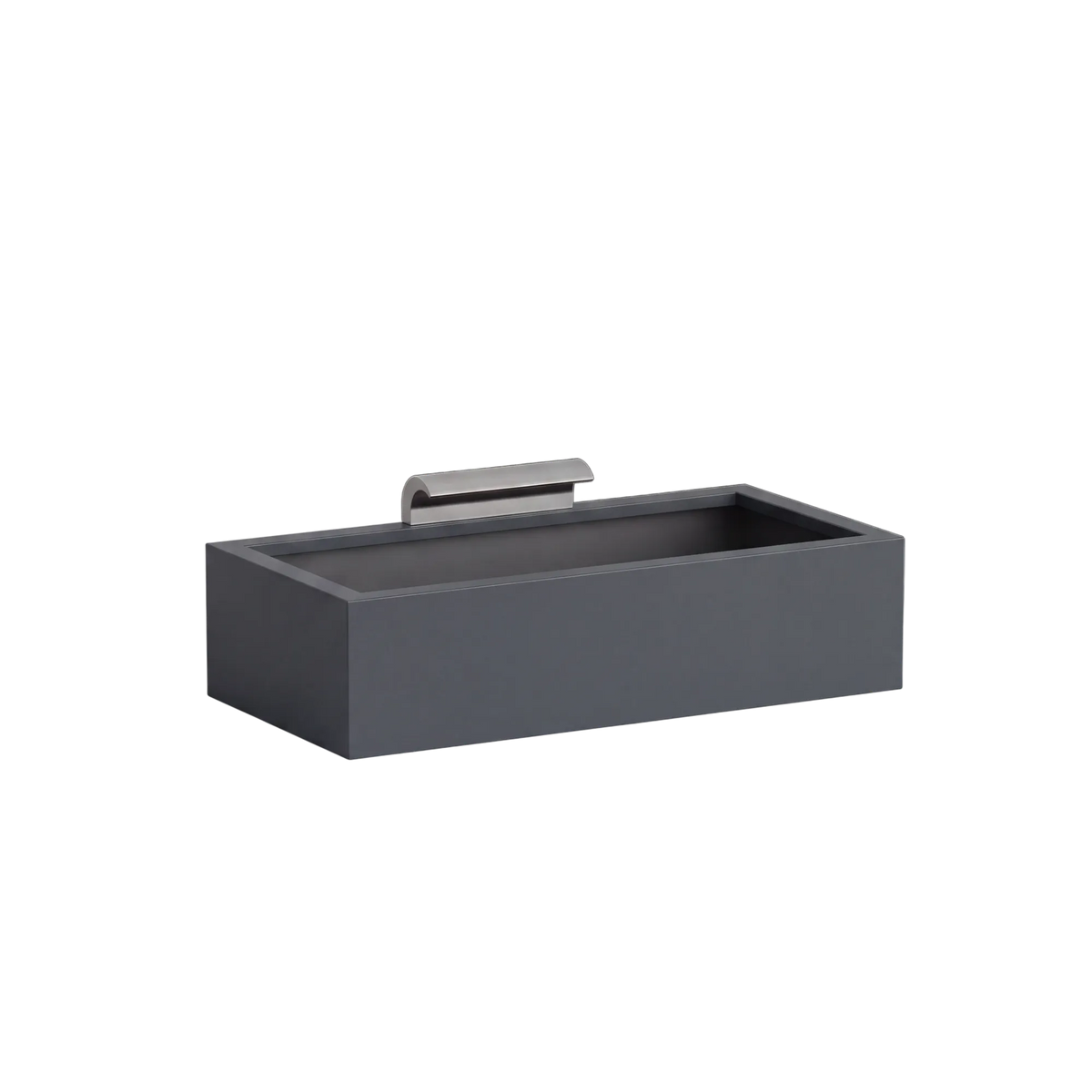 Rechteckiges Wasserbecken aus Aluminium mit Schwalleinlauf • S4