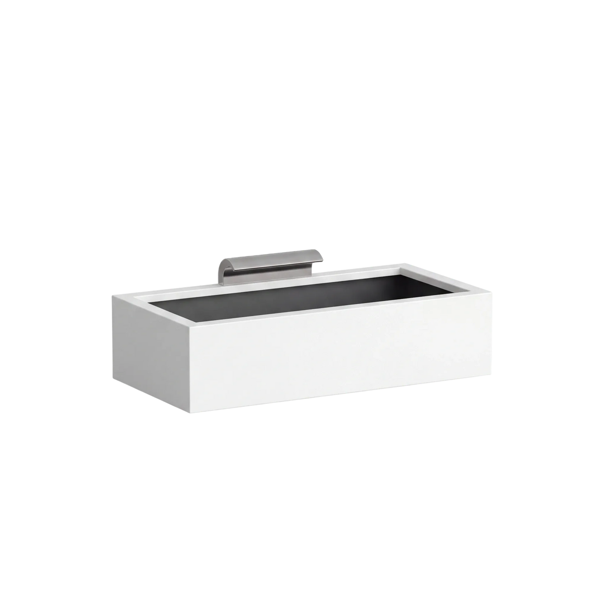 Rechteckiges Wasserbecken aus Aluminium mit Schwalleinlauf • S4