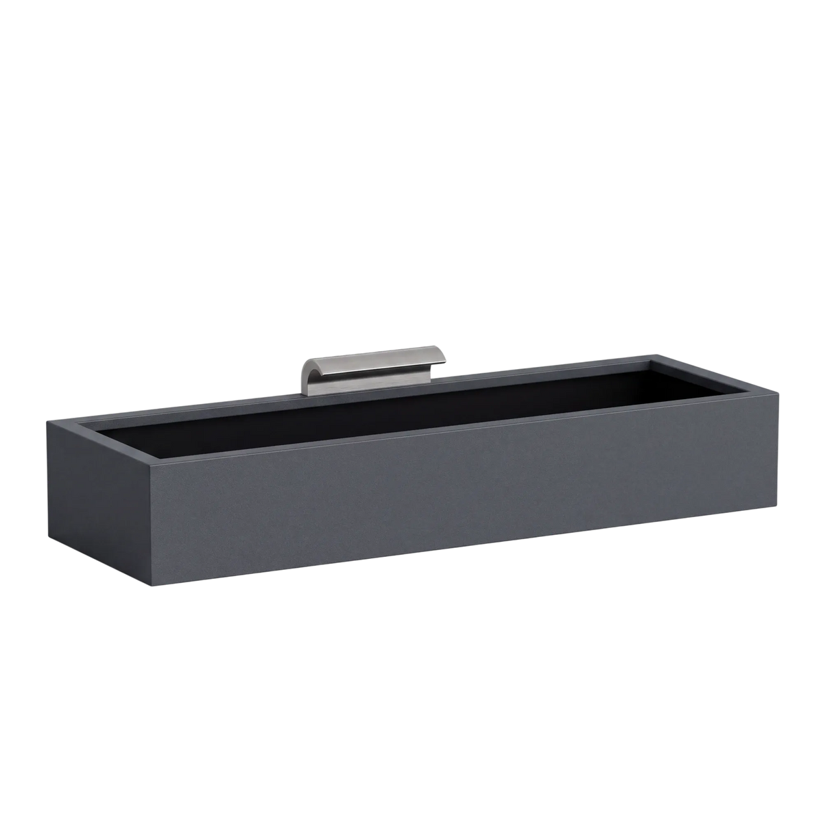 Rechteckiges Wasserbecken aus Aluminium mit Schwalleinlauf • S4