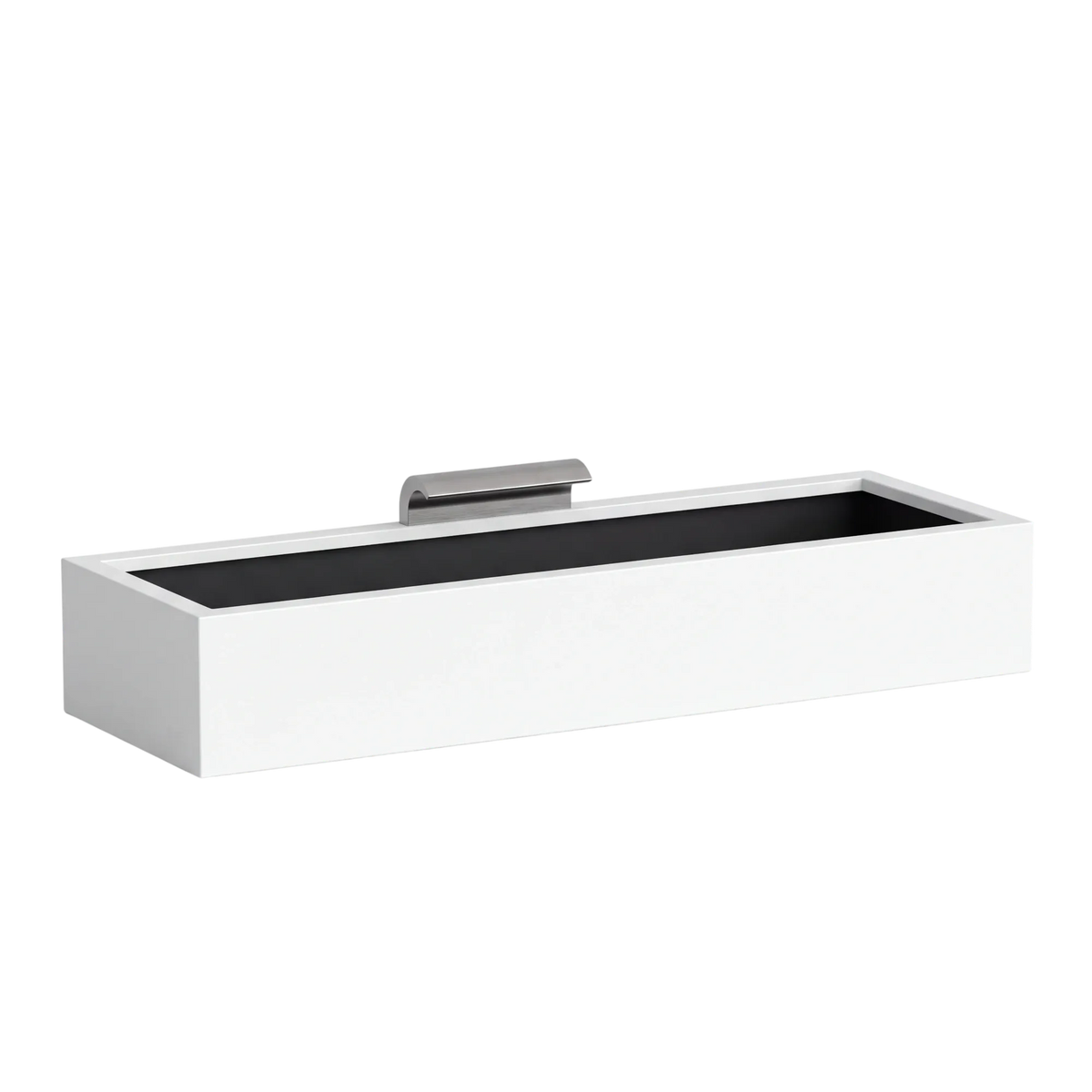 Rechteckiges Wasserbecken aus Aluminium mit Schwalleinlauf • S4