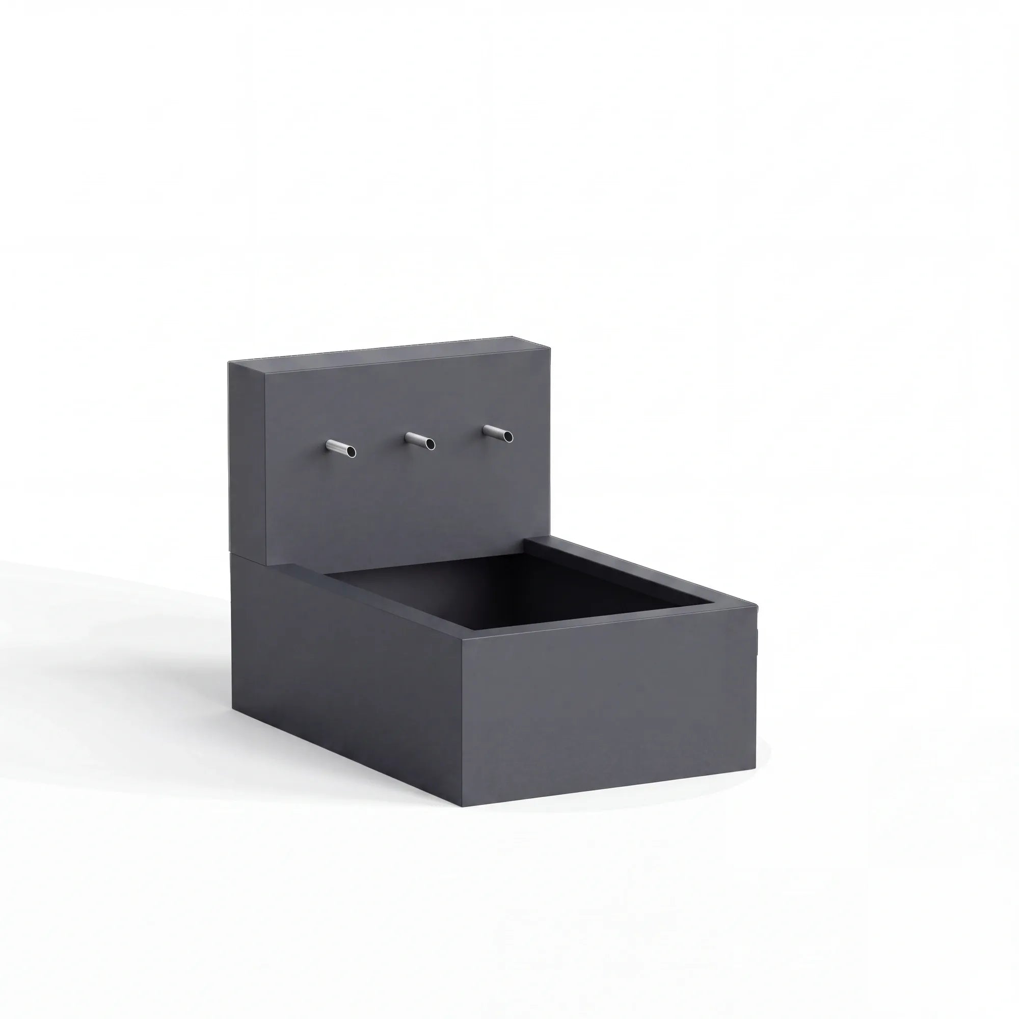 Wasserbecken mit Einlaufrohren aus Aluminium • Set 1