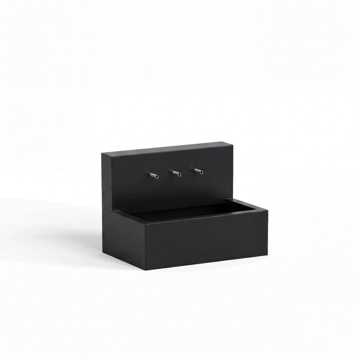 Wasserbecken mit Wasserfall aus Aluminium • Set 2 mit Einlaufrohren