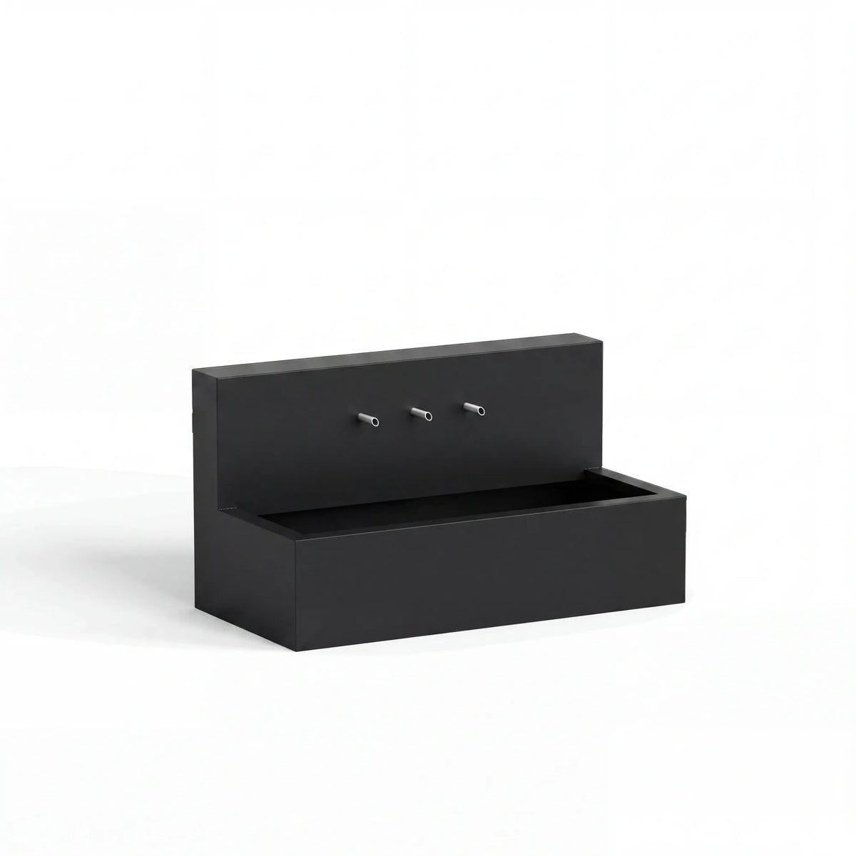 Wasserbecken mit Wasserfall aus Aluminium • Set 2 mit Einlaufrohren