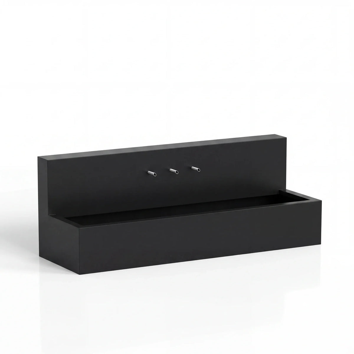 Wasserbecken mit Wasserfall aus Aluminium • Set 2 mit Einlaufrohren