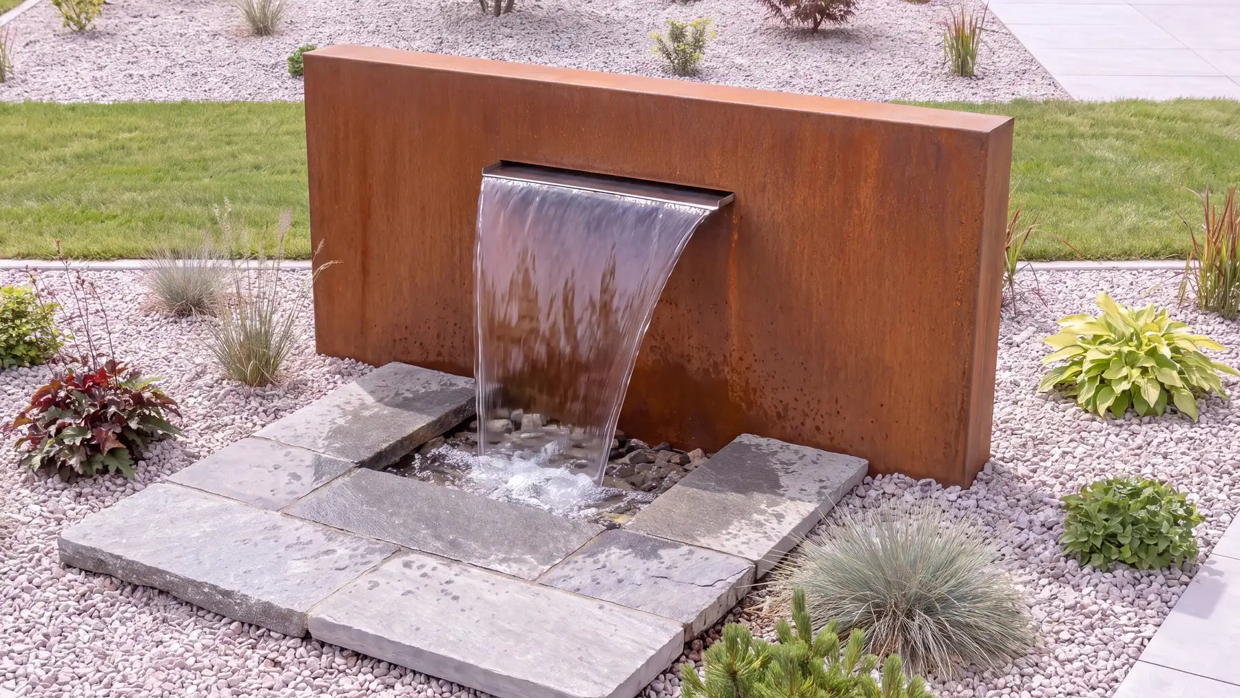 Faszinierende Gartenbrunnen, Teichbecken und Wasserfälle für den Garten von moduform.