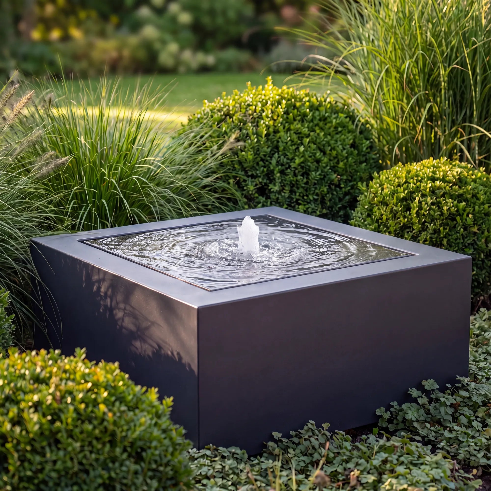 Wassertisch Rivo-Quadratisch aus Aluminium