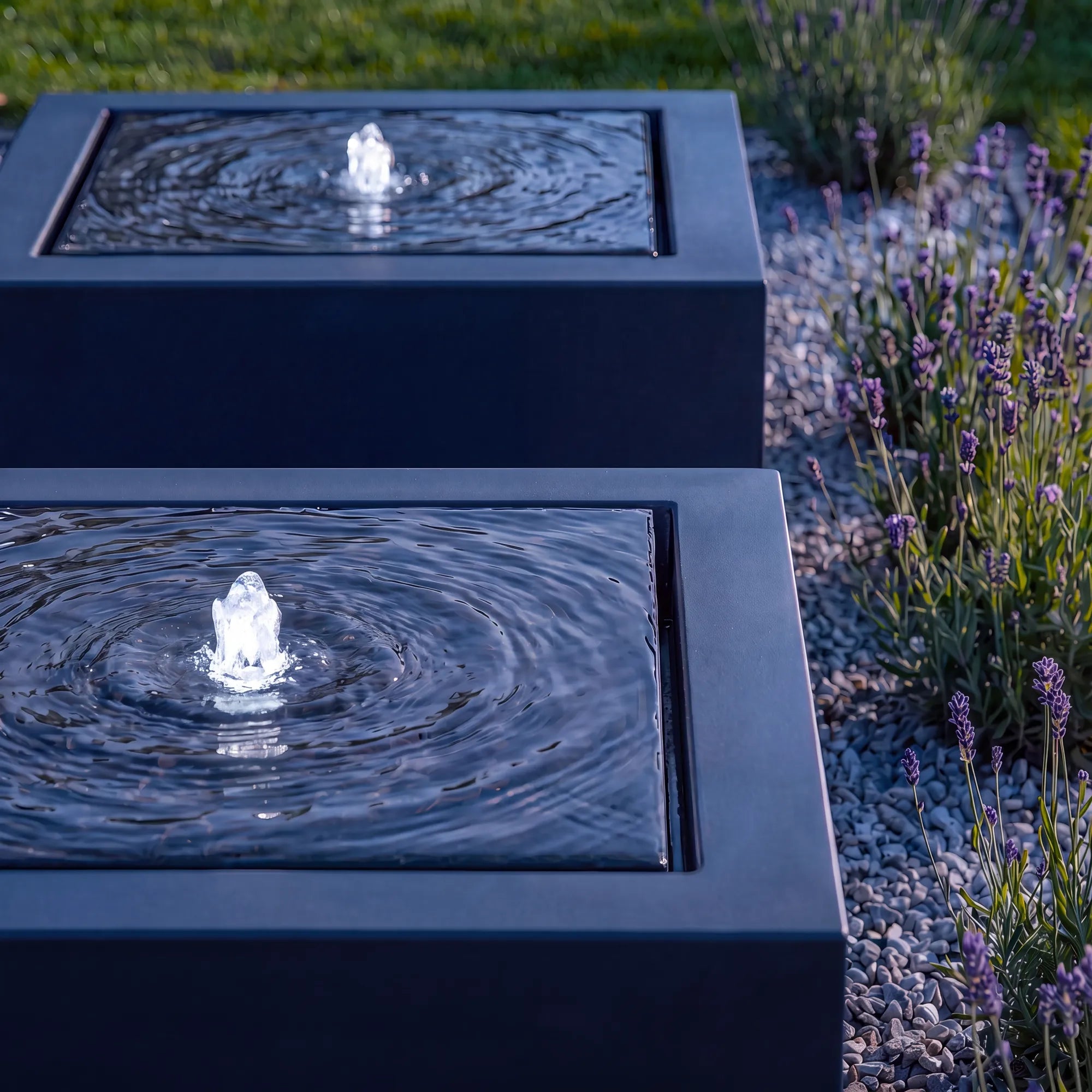Wassertisch Rivo-Quadratisch aus Aluminium