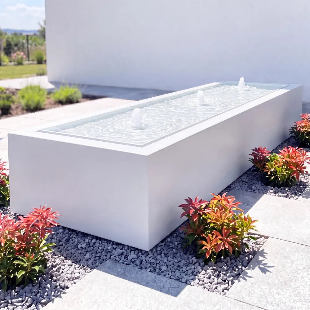 Wassertisch Rivo-Rechteckig aus Aluminium