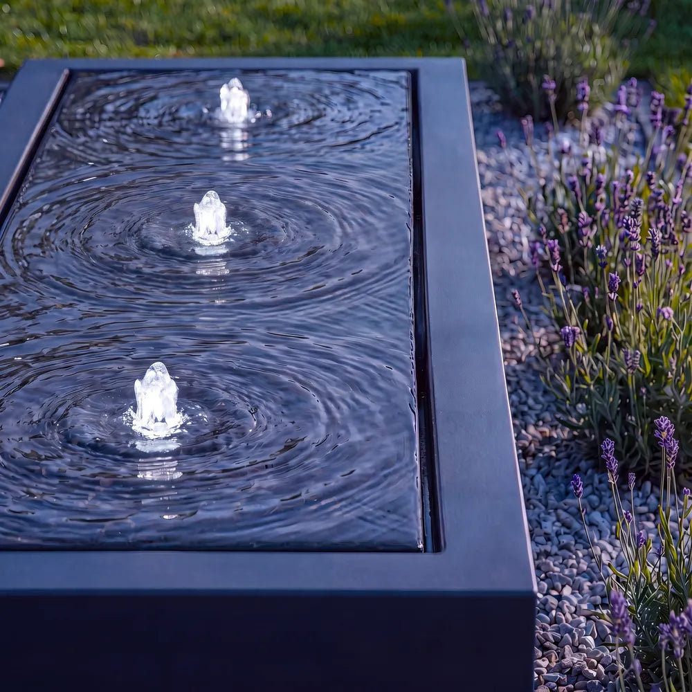 Wassertisch Rivo-Rechteckig aus Aluminium