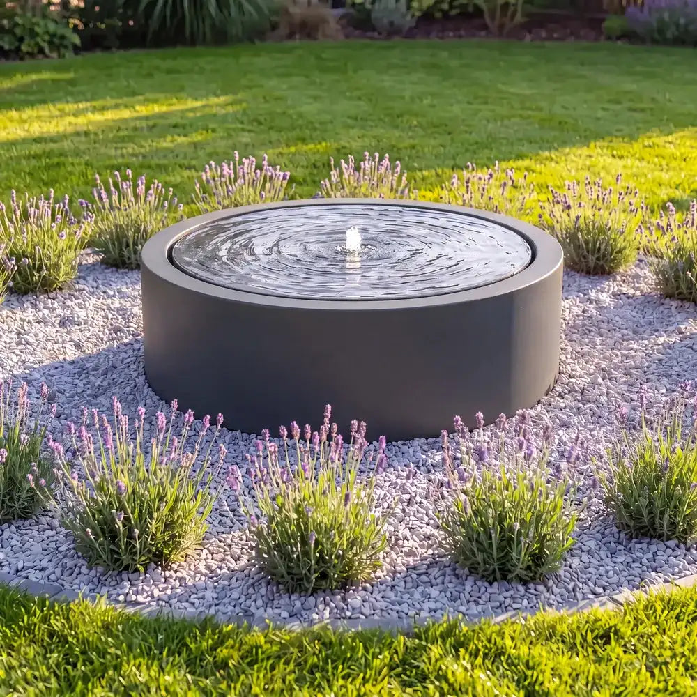 Wassertisch Rivo-Rund aus Aluminium