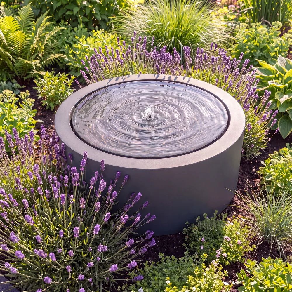 Wassertisch Rivo-Rund aus Aluminium