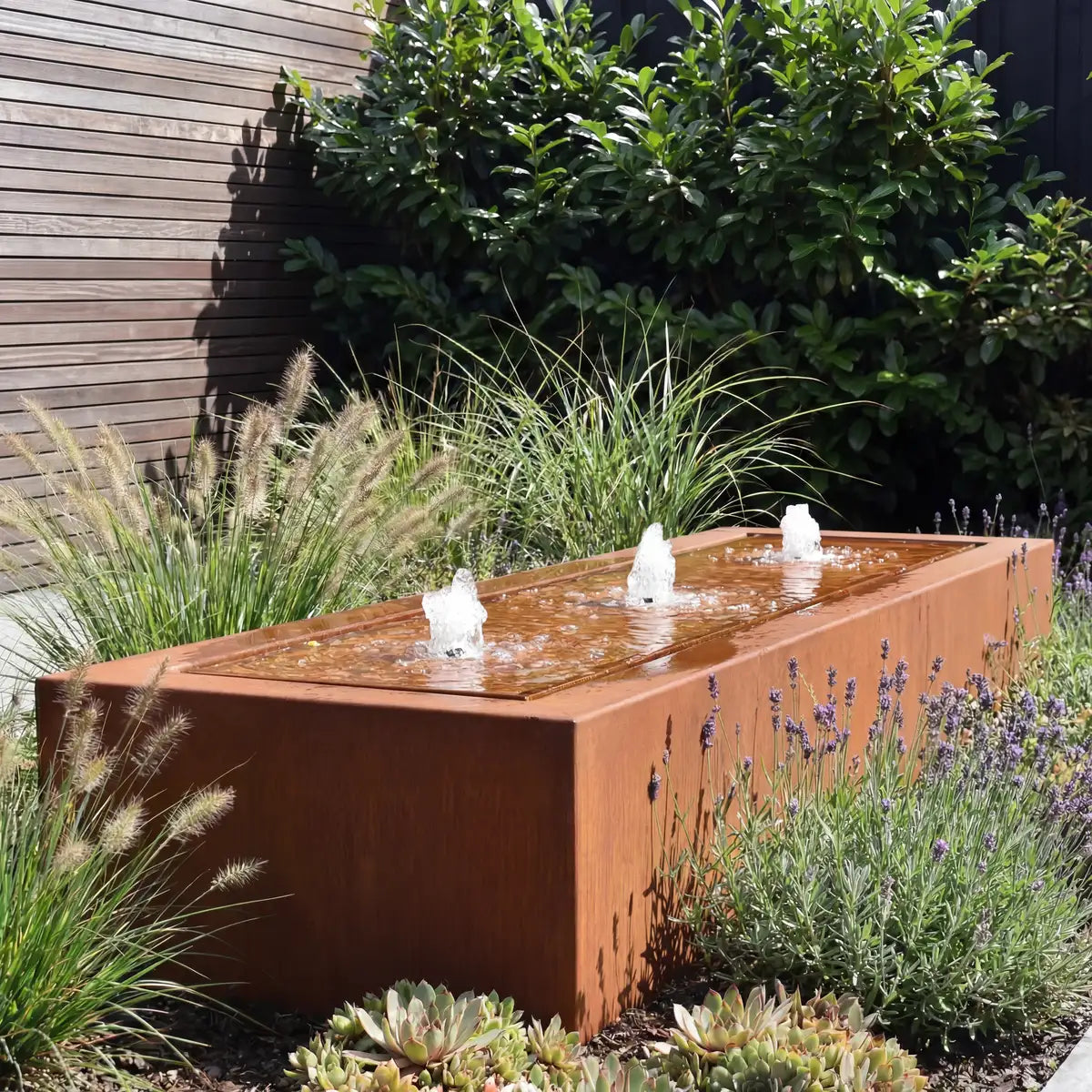 Wassertisch R • Cortenstahl