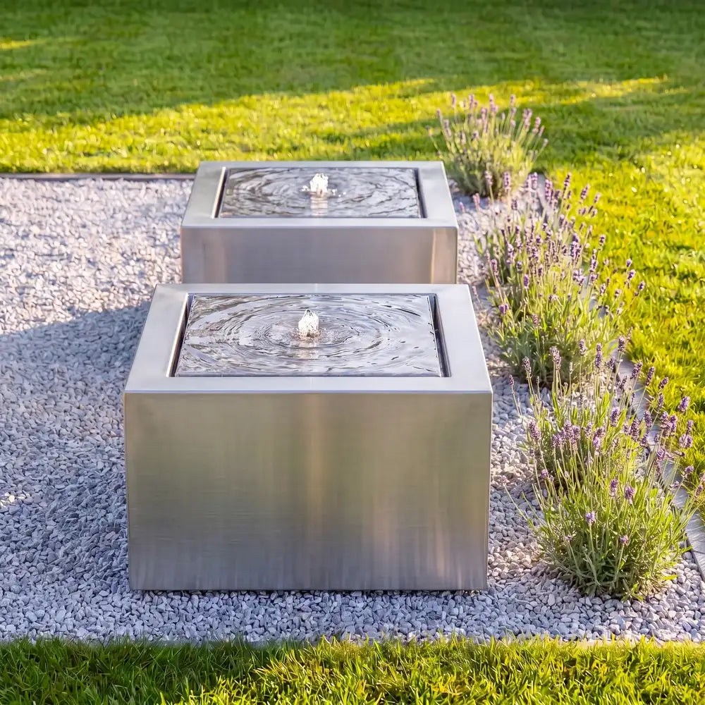 Wassertisch Rivo-Quadratisch aus Edelstahl