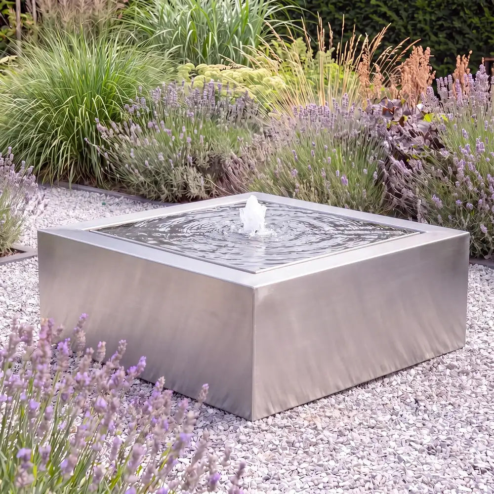 Wassertisch Rivo-Quadratisch aus Edelstahl