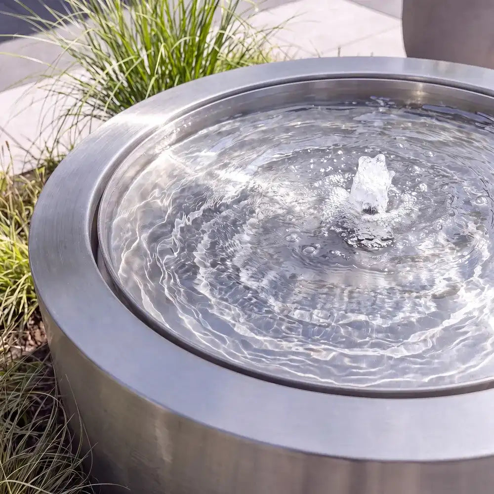 Wassertisch Rivo-Rund aus Edelstahl