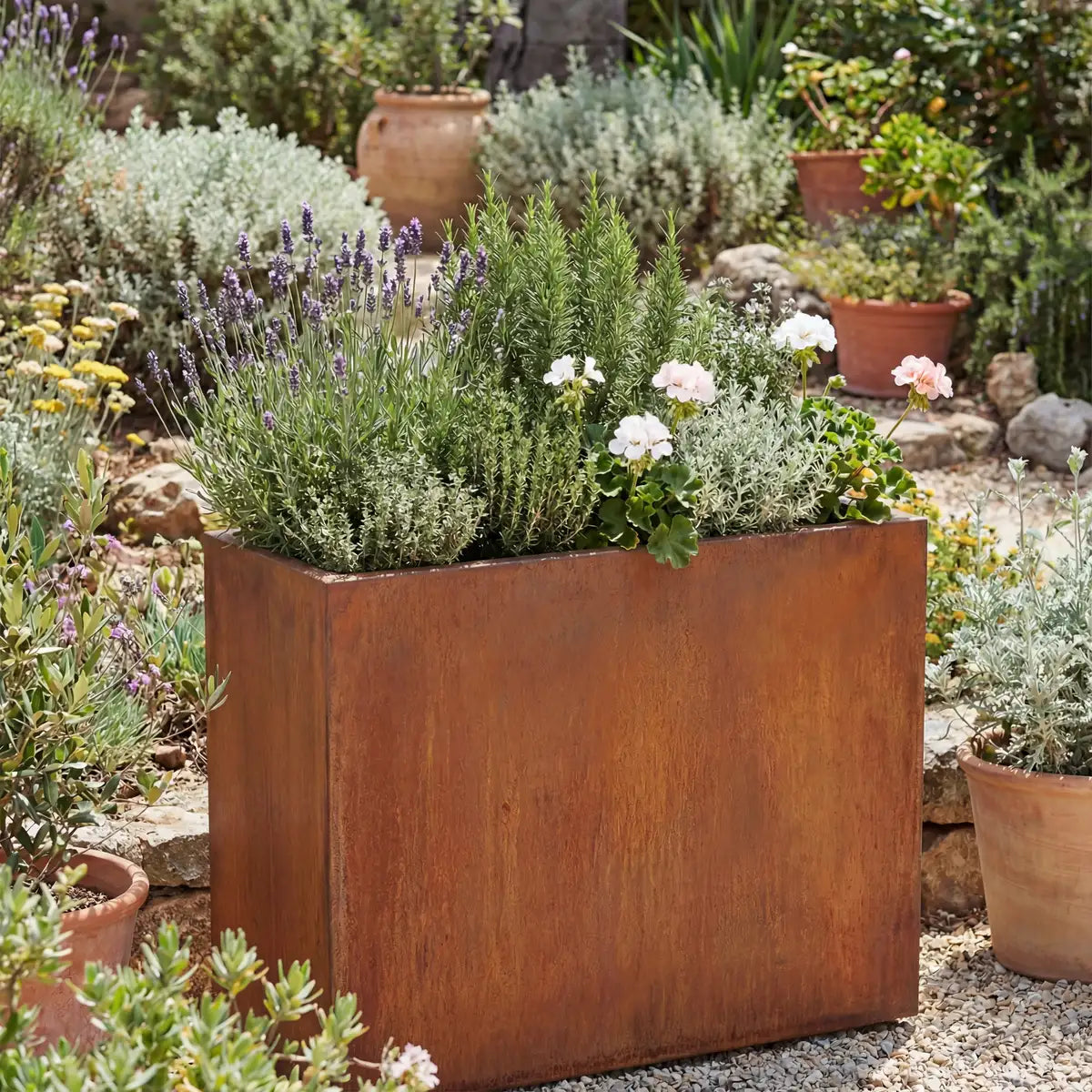 Pflanzkübel H • Cortenstahl
