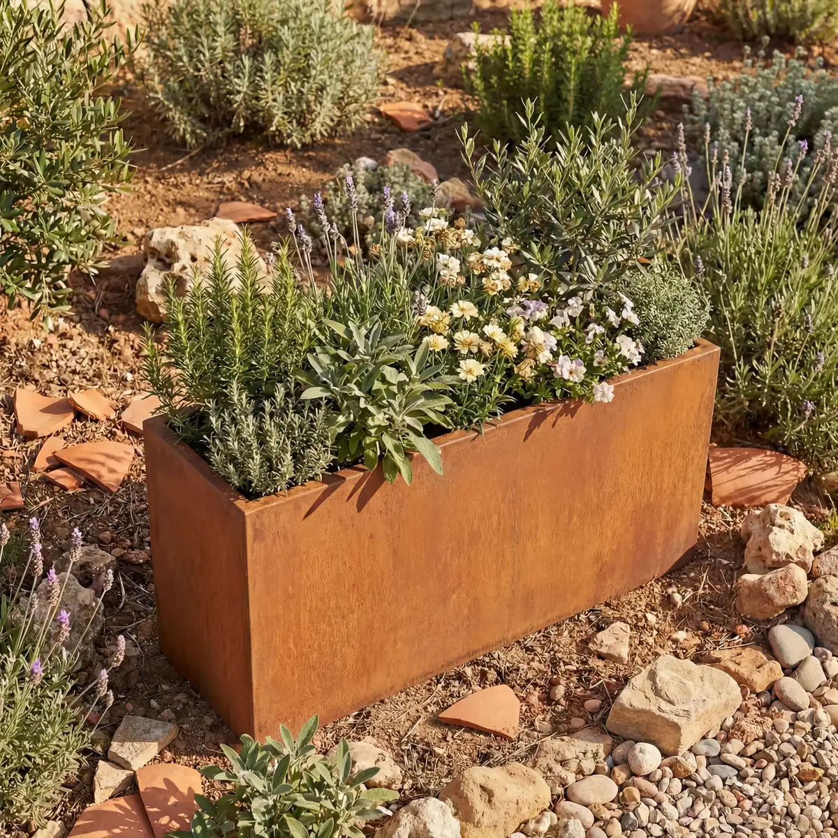 Pflanzkübel H • Cortenstahl