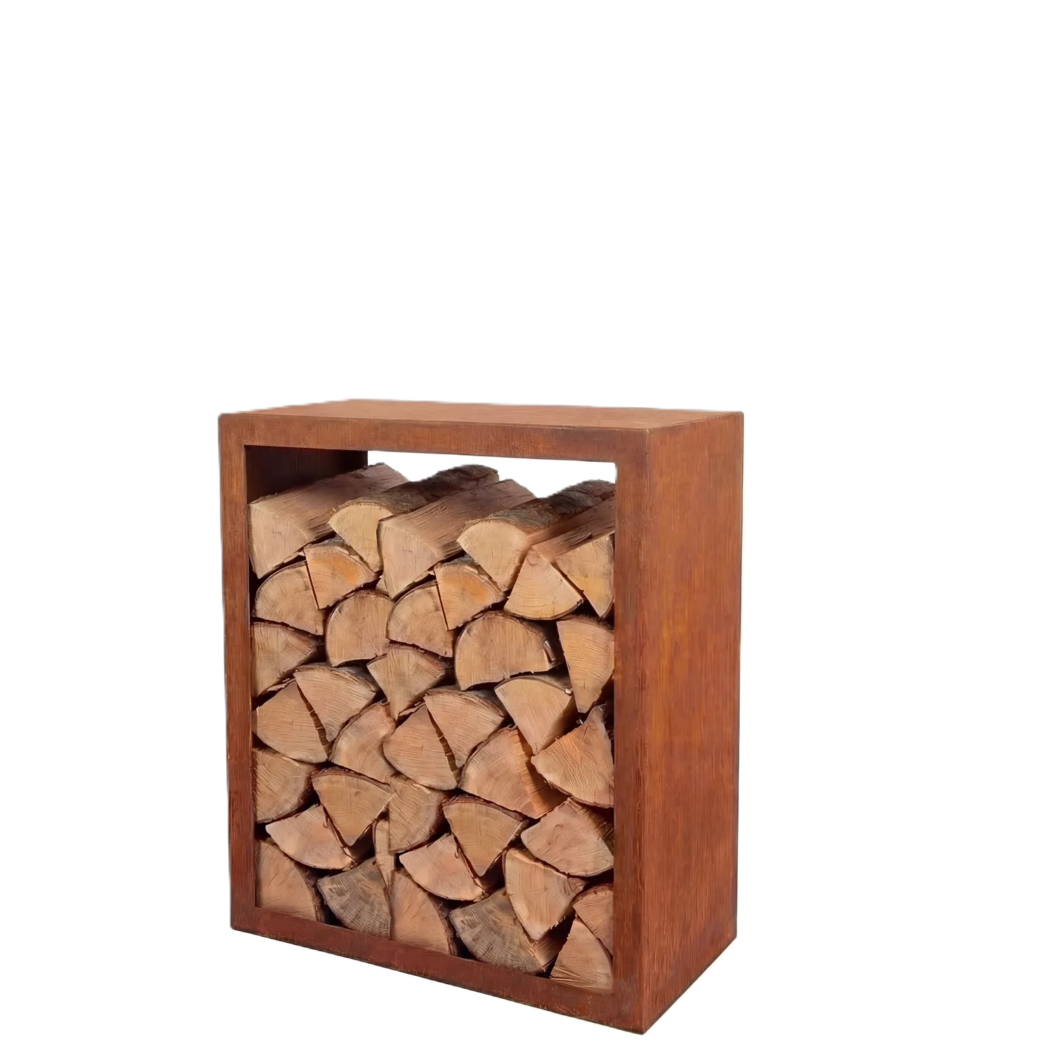Holzlager • Cortenstahl