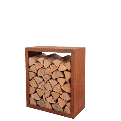 Holzlager • Cortenstahl