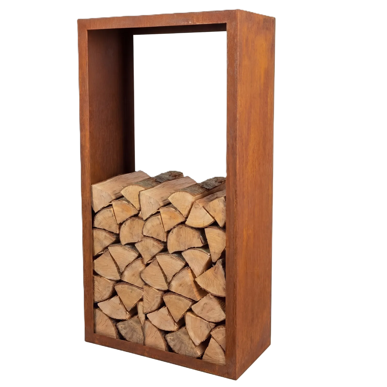 Holzlager • Cortenstahl