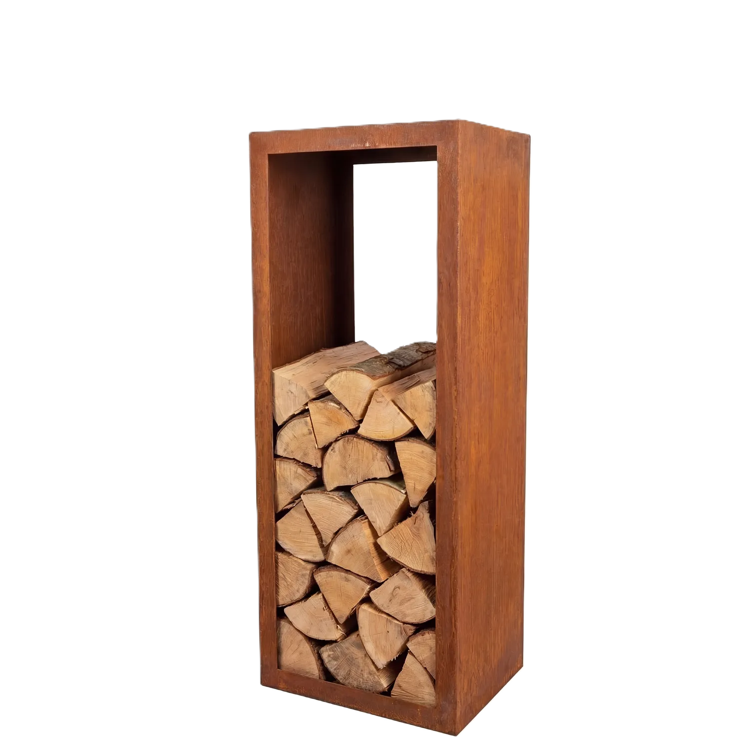 Holzlager • Cortenstahl