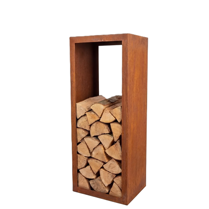 Holzlager • Cortenstahl