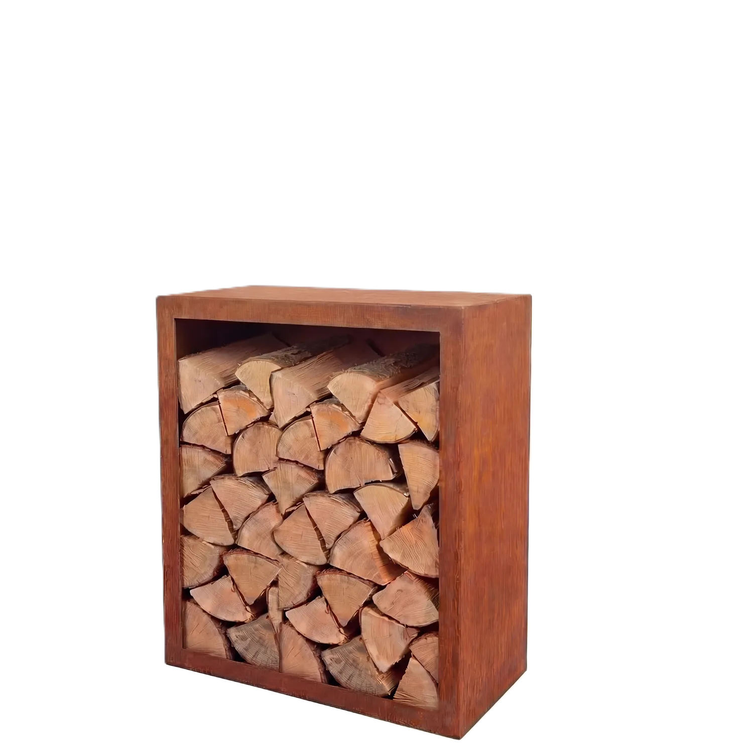 Holzlager • Cortenstahl