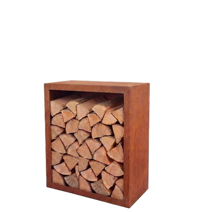 Holzlager • Cortenstahl