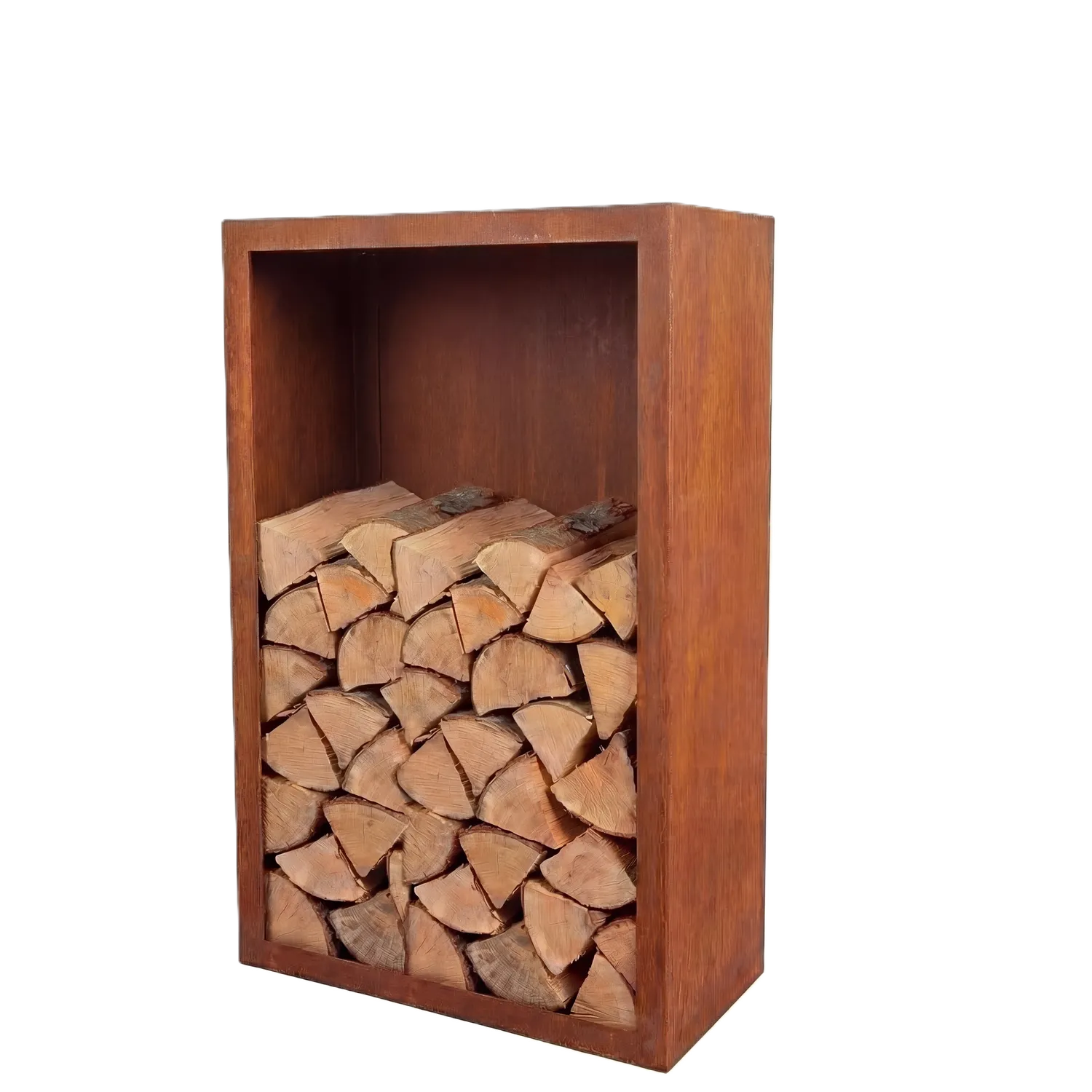 Holzlager • Cortenstahl