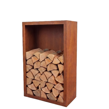Holzlager • Cortenstahl