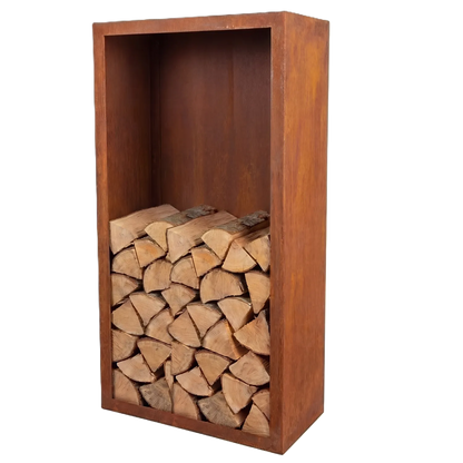 Holzlager • Cortenstahl