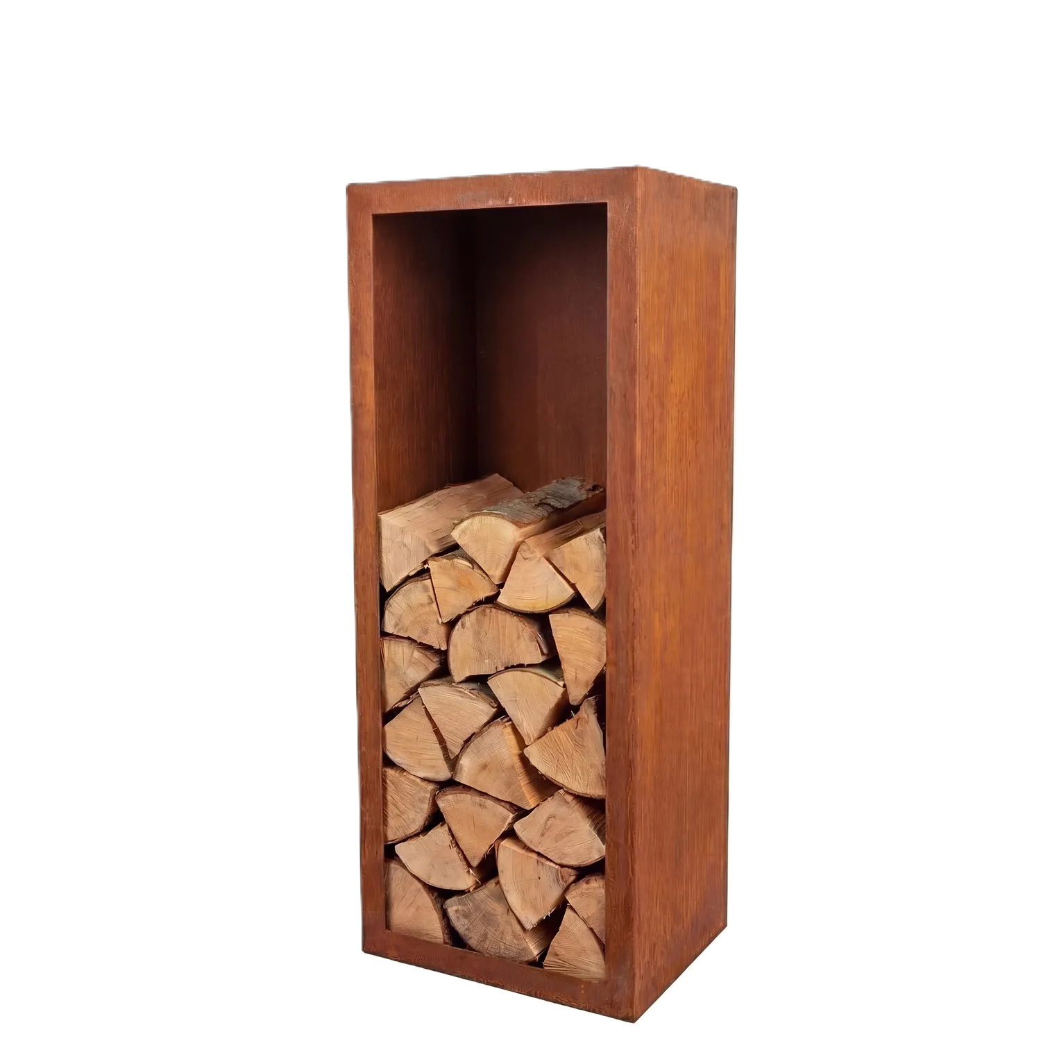 Holzlager • Cortenstahl